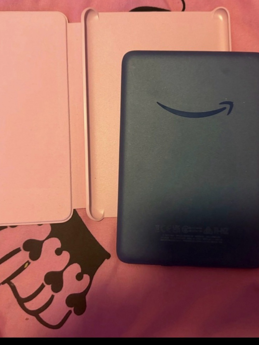 Amazon Kindle Tablet in Blue with Pink Case be